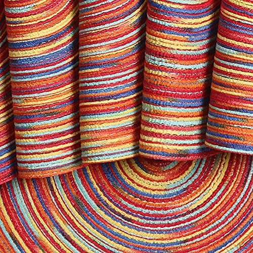 Alnicov 4pcs Cotton Woven Rattan Heat-Resistant Tablema,11.8Inch 30cm Round Placemats Set,Coasters,Kitchen Table Mats,Bowl Mat for Dining Table Kitchen Kitchen Decoration