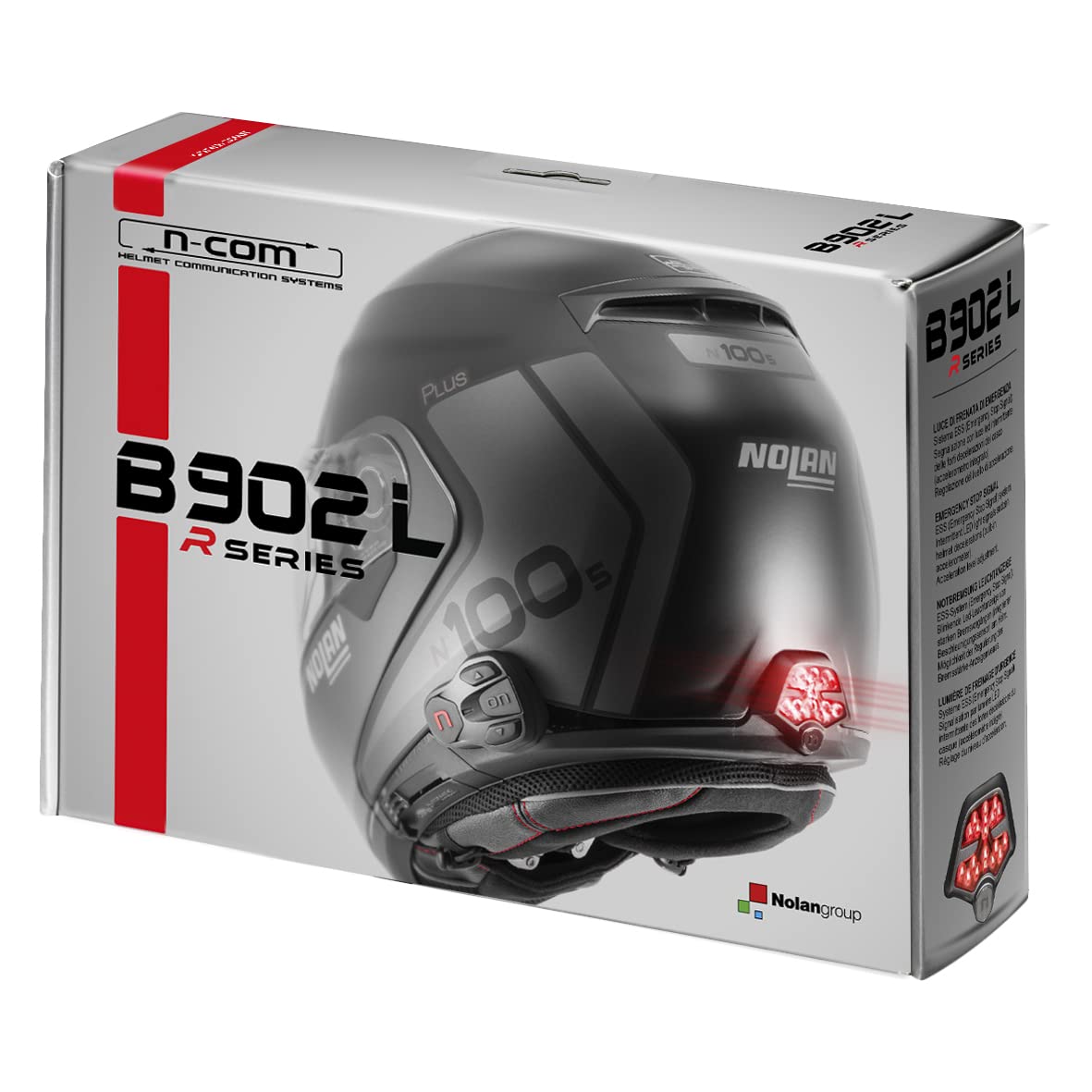 Nolan Men's Black N-Com B902 L Bluetooth Communication System Single Set, For