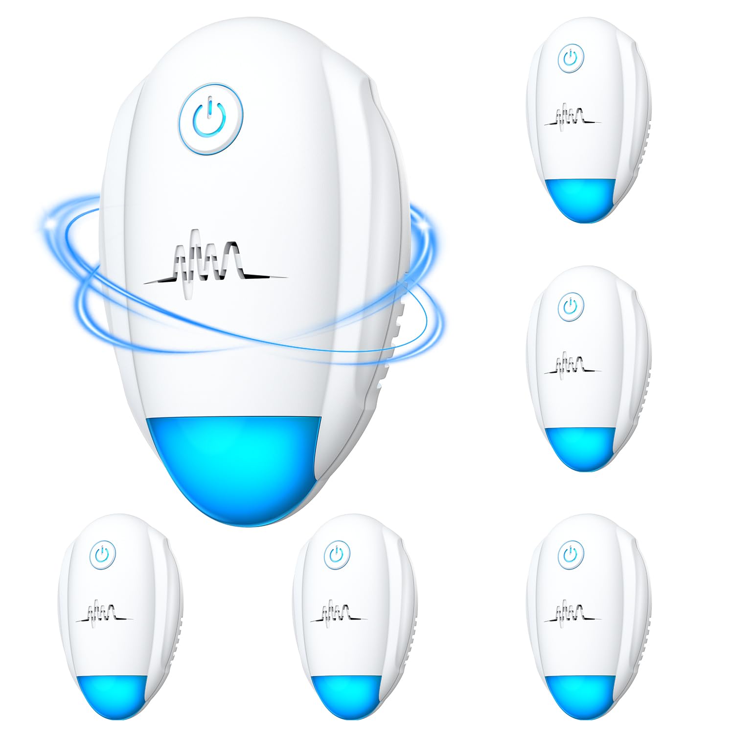 Upgraded Ultrasonic Repellent 6 Packs, Indoor Ultrasonic Repeller for Bugs,Mosquito,Roach, Ant, Rodent, Mouse, Spider for House, Office, Garage, Supermarket, Electronic Plug in Pest Control
