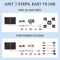 Vista 3 de Dokio XX panel solar monocristalino, plegable, de 12 voltios