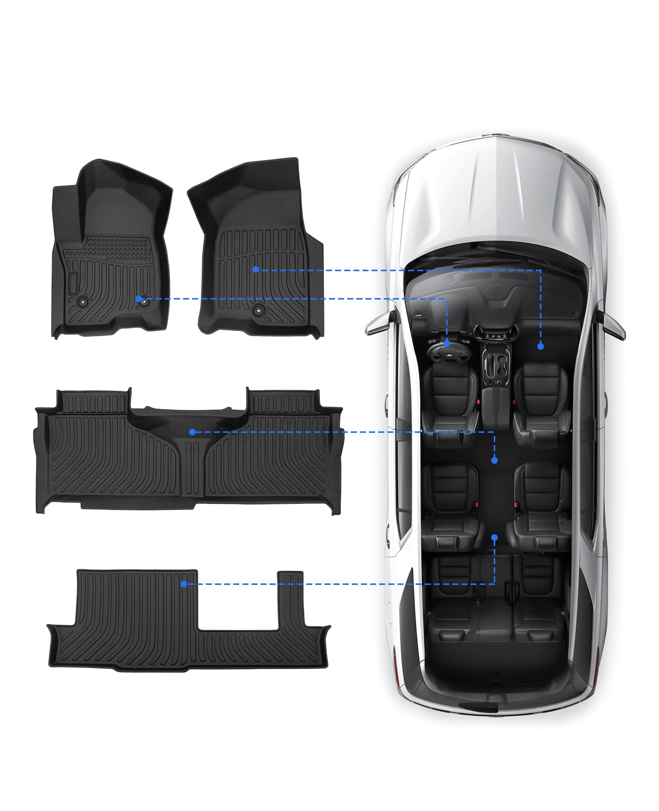 Buy Sunsdrew Floor Mats for 20212023 Chevrolet Tahoe/GMC Yukon(Not for