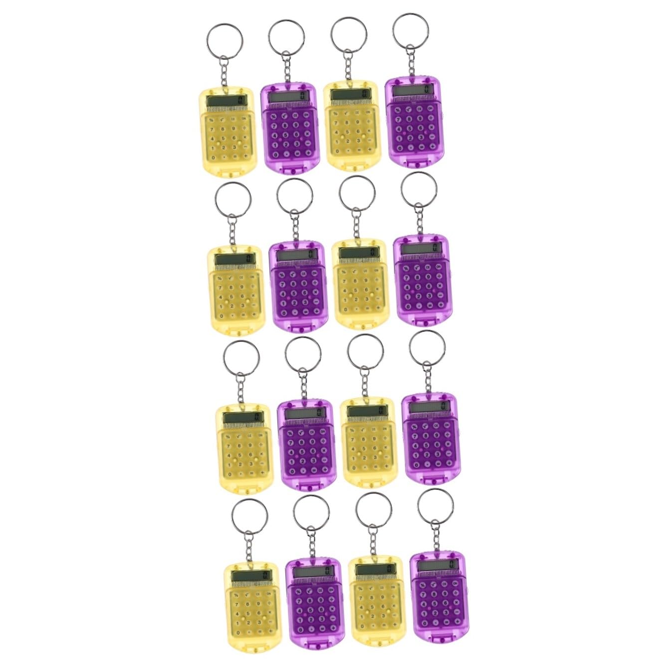 Mini calculatrice électronique avec porte-clés DOITOOL pour école - Lot de 16 pièces - 8