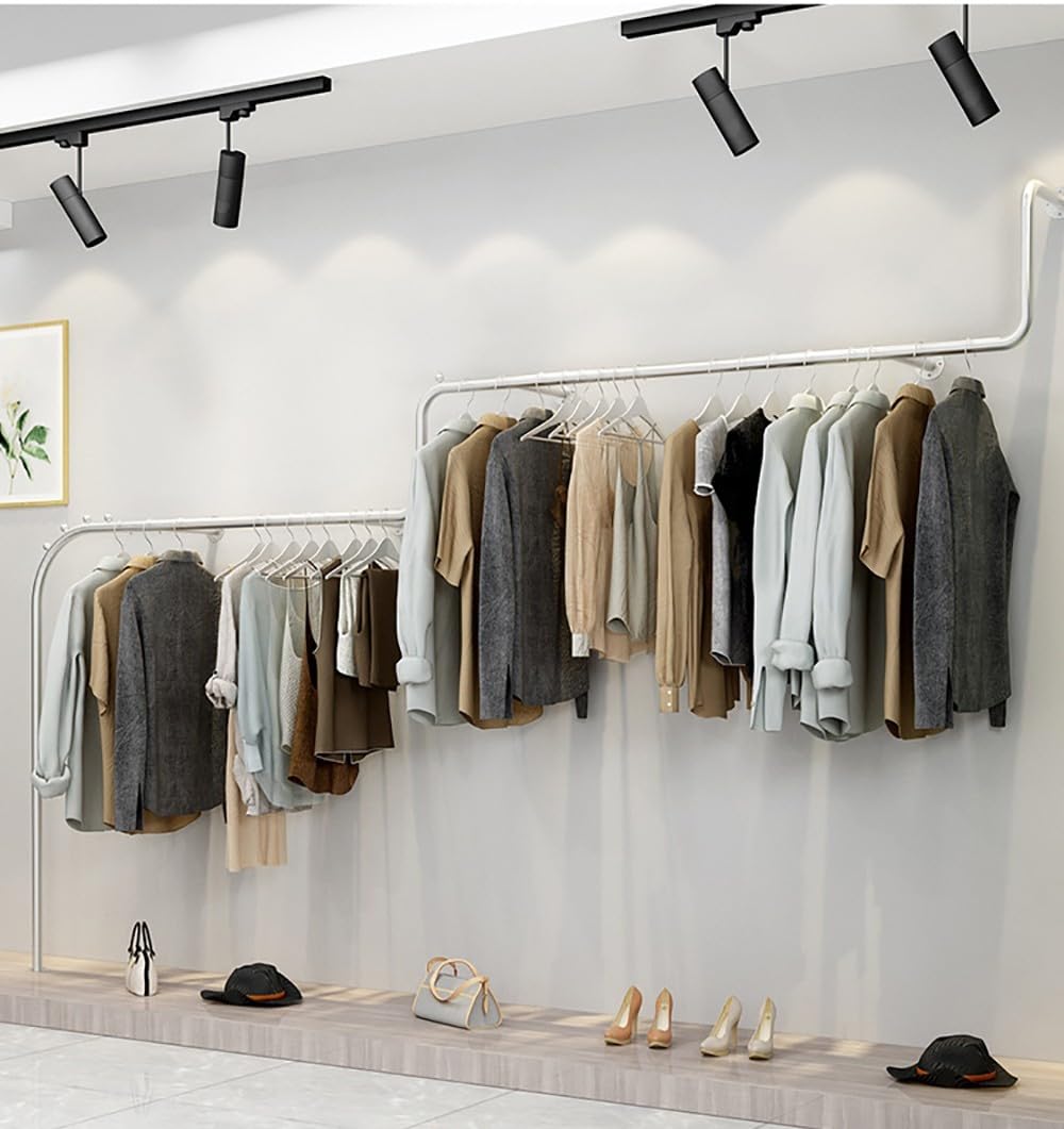 Appendiabiti da Parete Dorato, Appendiabiti da Sposa Industriale Moderno per Negozio di Abbigliamento, Espositore per Negozio di Abbigliamento Boutique Creativo