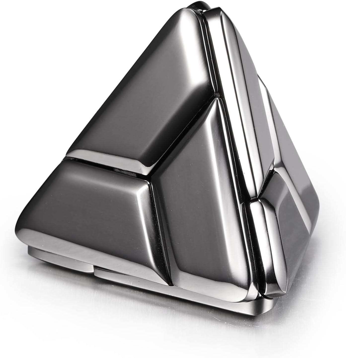 Triangle Metal Puzzle 3D Brain Teaser Puzzle (Dark Gray)
