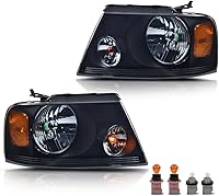 Vista 19 de Faros compatibles con Dodge Ram 1500 2500 3500 1994-2002. Faros para conductor y pasajero con lente transparente y carcasa cromada. Reflector