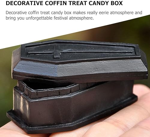 Miniatura 2 de HOMSFOU Caja de ataúd de Halloween mini cajas de ataúd  Portavelas con temática de monstruo Contenedor de joyería para accesorios de fiesta,