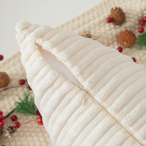 Miniatura 2 de Kevin Textile - Juego de 2 fundas de almohada de pana de terciopelo a rayas