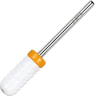 PANA Professional 3/32" Shank Size - Smooth Top Small Barrel White Ceramic Bit 2X Coarse Grit - Nail Drill Bit for Dremel Machine