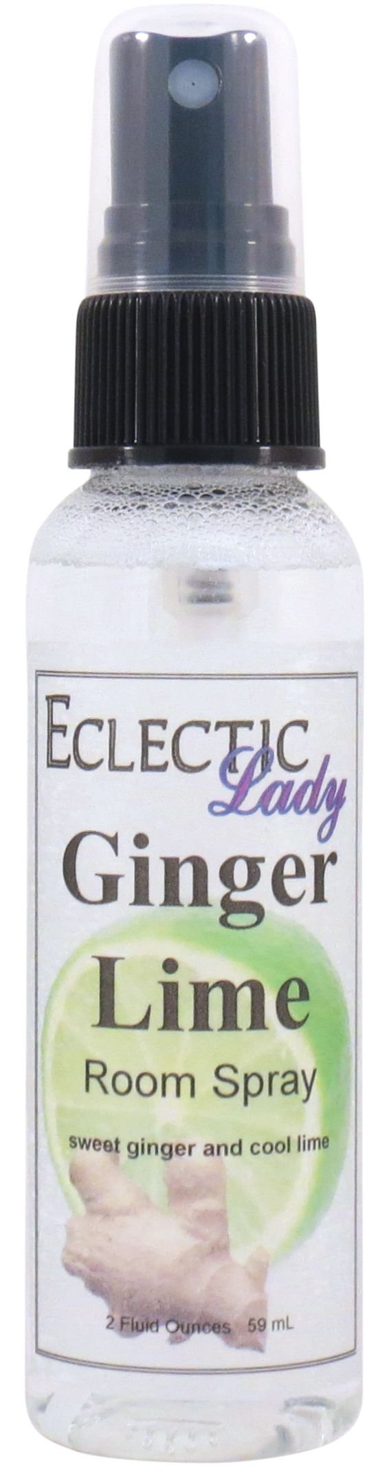 Ginger Lime Room Spray, 2 Ounces, No Artificial Colors, Parabens, or Preservatives - Fragrant Aromatic Room Mist For Home, Room, Office
