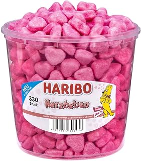 Haribo Heartquakes, Sweet Cherry Foam Sugar with Cherry Flavour, 330 Pieces, 1.2 kg…