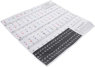 Vaguelly Piano Stickers for Keys 1 Sheet Keyboard Stickers Piano Keyboard Stickers Colored Stickers Paper Keyboard Film Electronic Organ Piano Stickers Piano Keyboard Labels