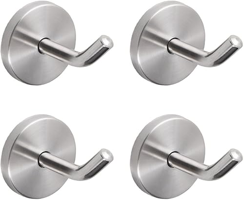 Gancho largo de acero inoxidable cepillado para colgar abrigos, gancho de montaje en pared, apto para cocina, dormitorio, sala de estar, baño,