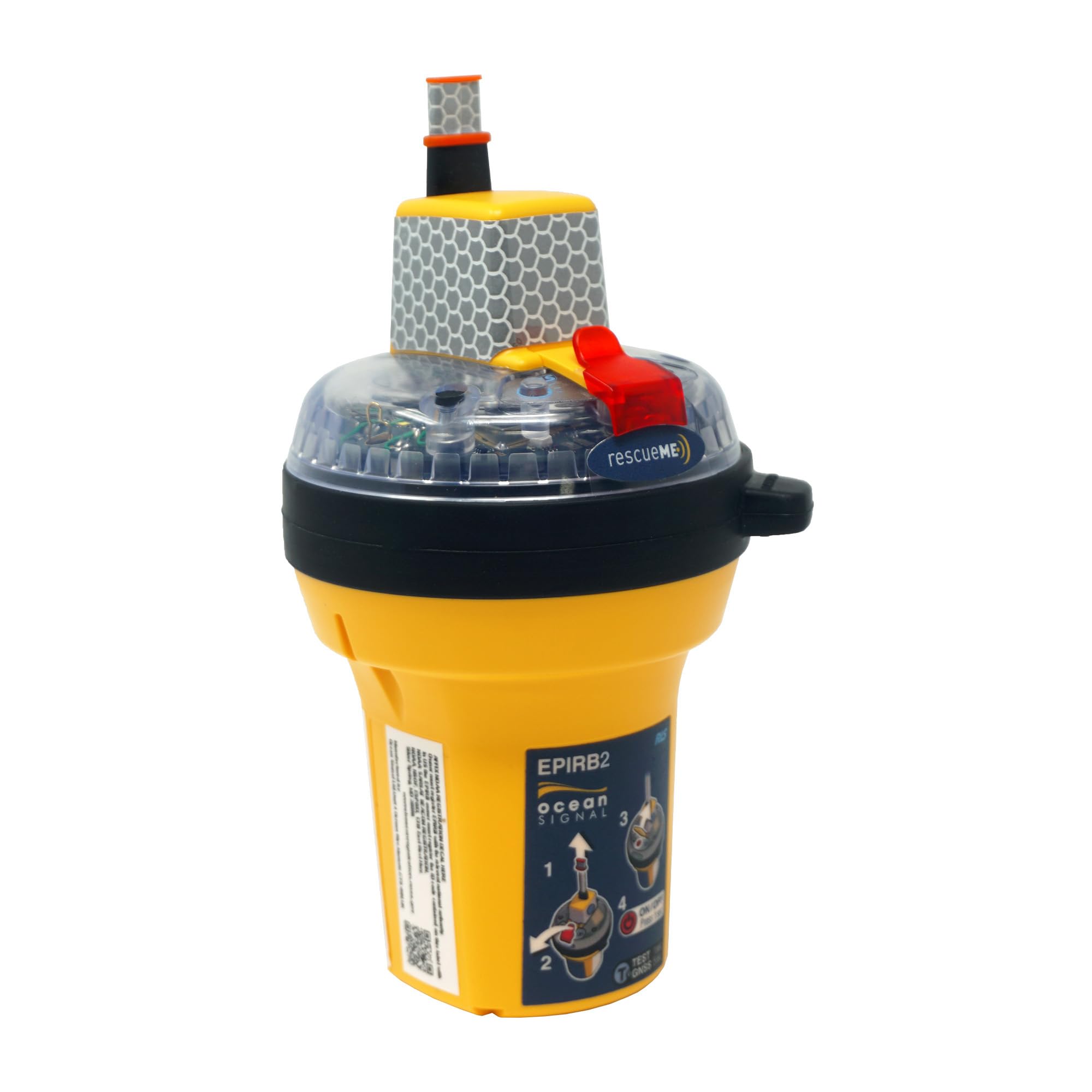 Ocean Signal rescueME EPIRB2 con Staffa Categoria 2 a sgancio Manuale, Servizio di conferma di Ricezione (RLS).