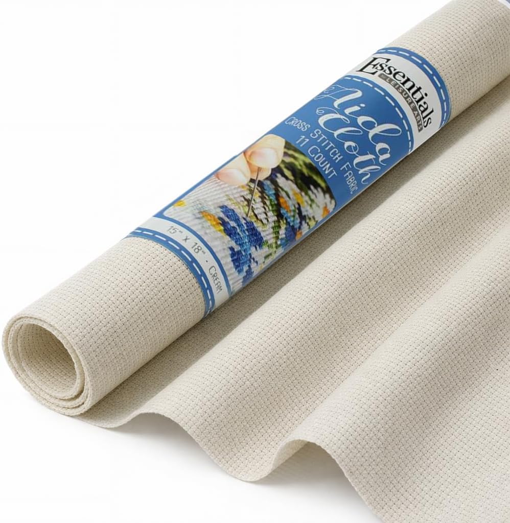 11 Count Aida Cloth Cross Stitch Fabric 15X18 Cream Embroidery Supplies