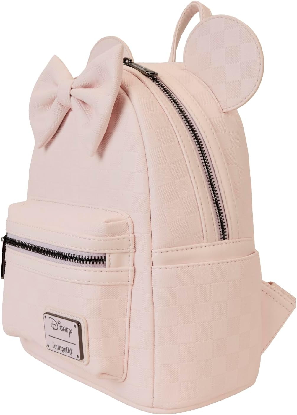 Loungefly Minnie Mouse Checkered Texture Mini Backpack