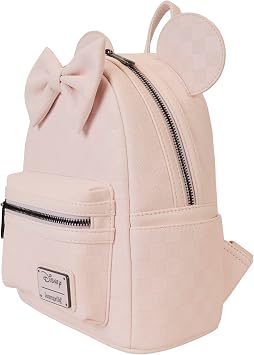 Loungefly Minnie Mouse Checkered Texture Mini Backpack