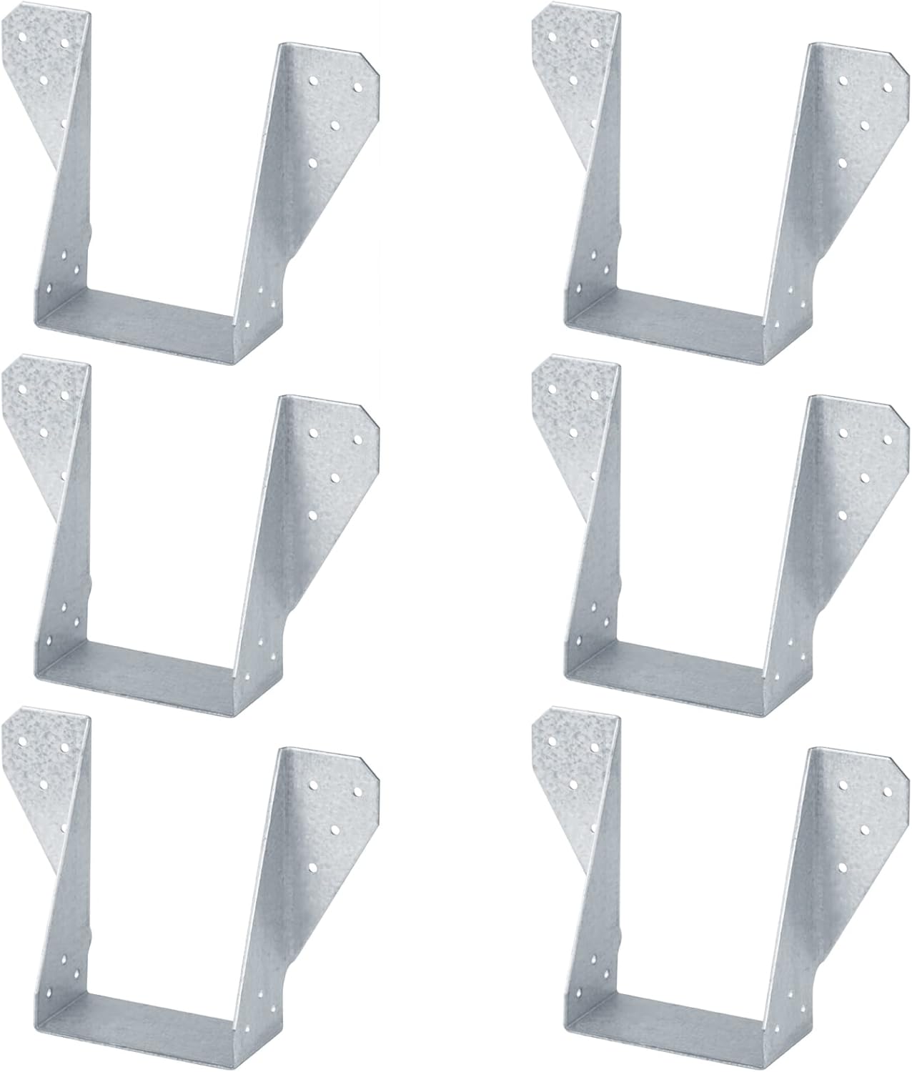 GBGS 6 Pcs 4x6 Face-Mount Joist Hanger,Inner Width:3-1/2",14 Gauge,Hot Dip Al-Zn
