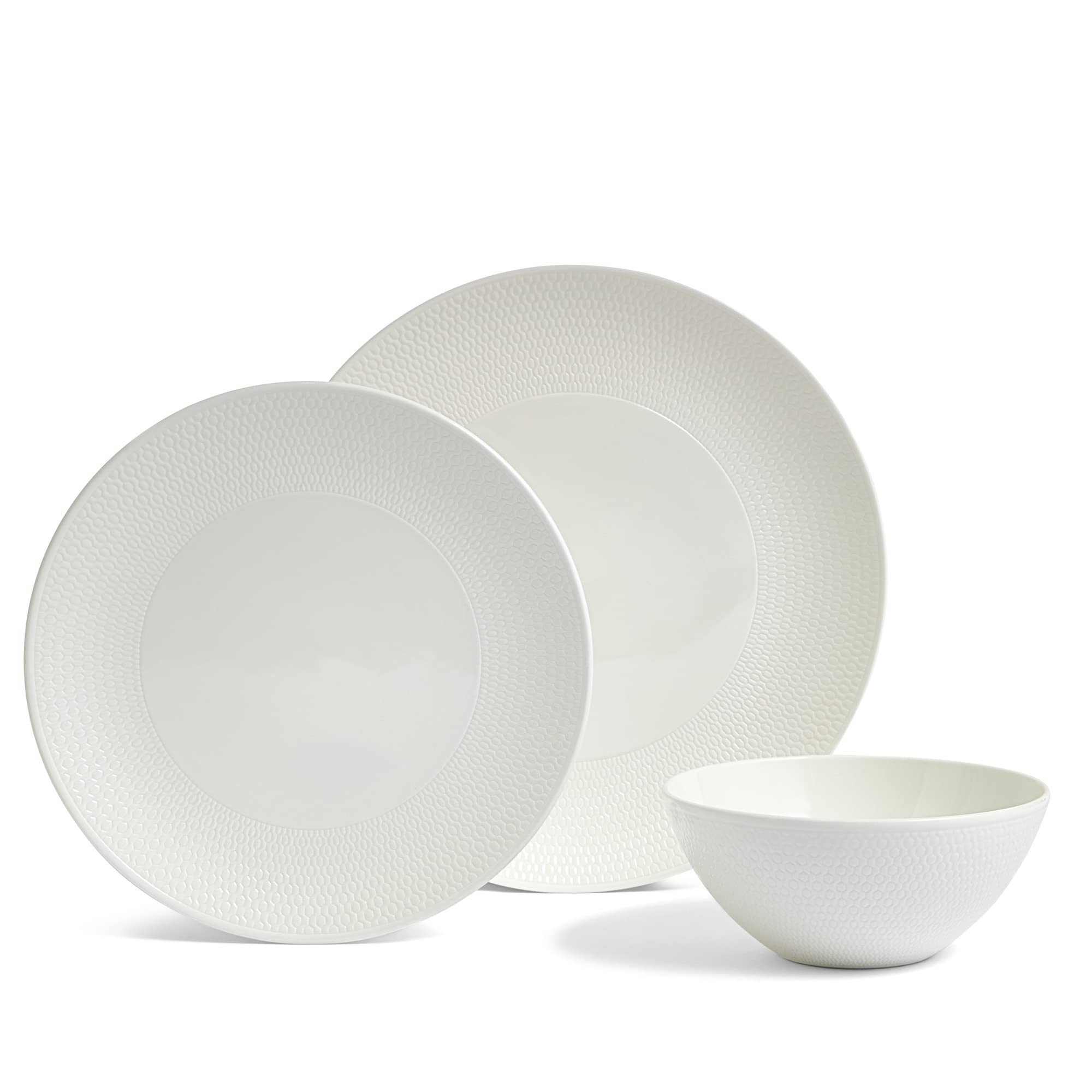 Amazon.co.jp: Wedgwood Gio 12ピース食器セット、ホワイト : ホーム 