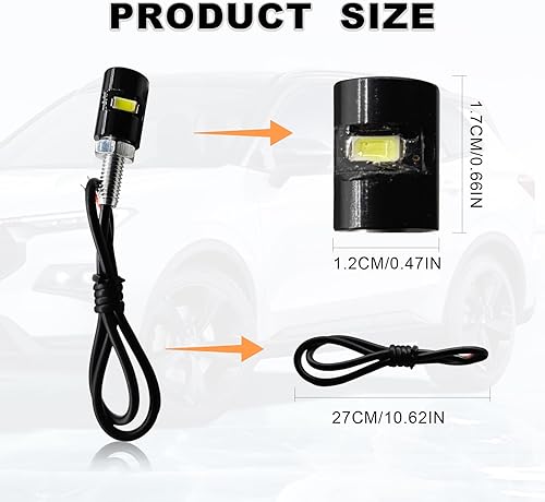 Miniatura 2 de 2 luces para matrícula, súper brillante de 12 V, bombilla LED blanca de tornillo de matrícula, resistente al agua, bombilla LED de aluminio negro,