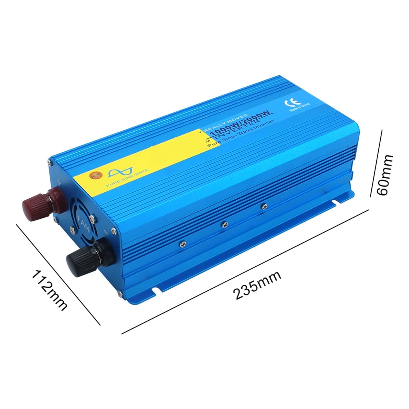 Falownik, Czysta fala sinusoidalna Przetwornica samochodowa 2000 W Moc szczytowa 2 USB DC 12 V do AC 220 230 Konwerter Zasilanie energią słoneczną