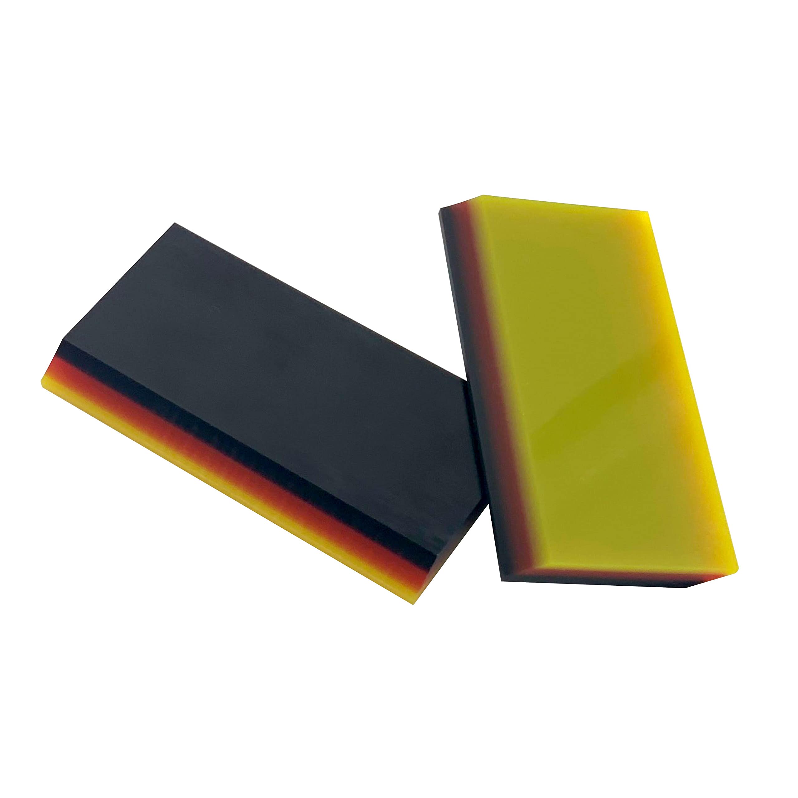 PPF & Tints Soft Rubber Squeegee for Protective Film Install - Three Layers of Small Rubber Squeegee - Silicone Squeegee Small Carbon Fiber - Car Wrap and Window Washing Cleaning Tool - Pack of 2