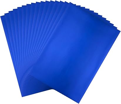Briartw 20x29cm Hot Foil Paper 50 Sheets Pack Toner Reactive Foil Hot Stamping Foil Paper by Laser Printer and Laminator for Scrapbooking Craft Cardmaking DIY Album Royal Blue, 50 Sheets