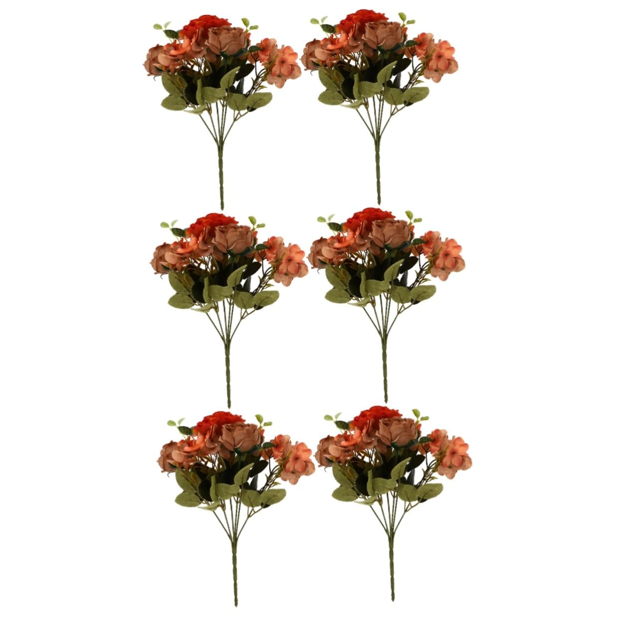 ABOOFAN 6 Stück Künstliche Pfingstrosen Hochzeits Party Künstliche Blumen Schmücken Simulationsstrauß Heimblume Heimdekoration DIY Blumen Kreative