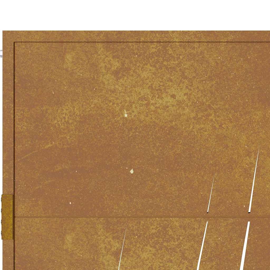 vidaXL Puerta de jardín Acero corten diseño Hierba 100x150 cm, Puerta de Valla, Puerta de Exterior, Puerta de Metal, Puerta de Seguridad