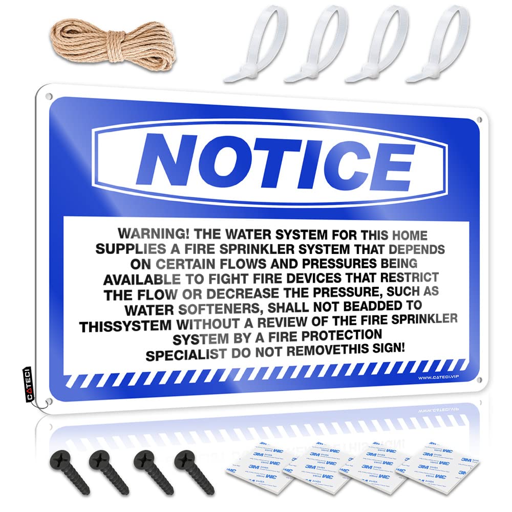 BRUNTELO Personalized Bar Signs Notice Warning The Water System For This Home Supplies Tin Sign(30X40CM)