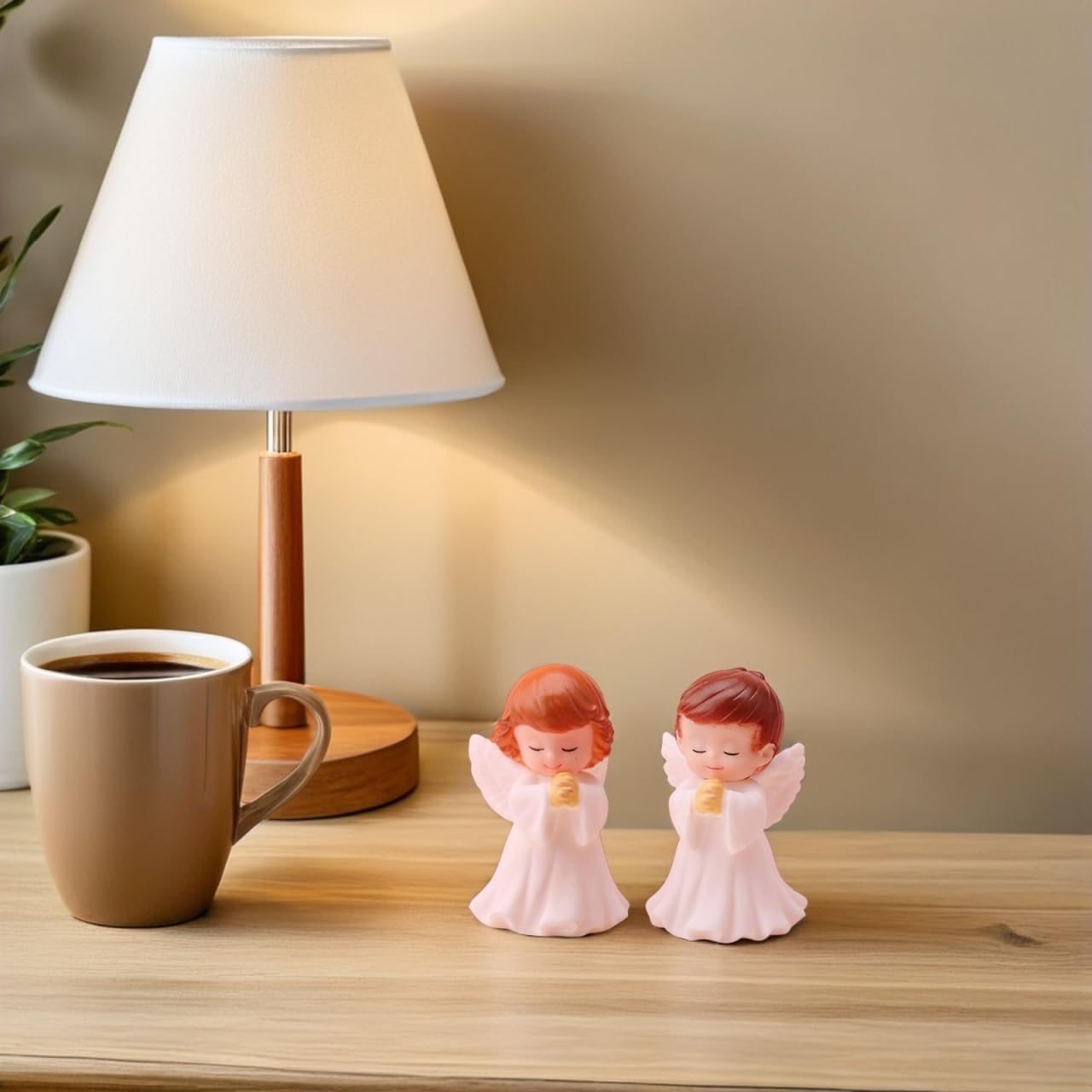 GANAZONO 16 Pcs Baby Angel Figurines Praying Angel Statues Mini Decorations for Garden Lawn Patio Indoor Outdoor 2.55X6.29X1.57 Inch