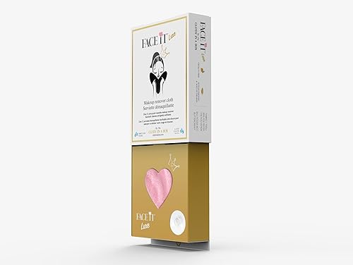 Miniatura 5 de Face It Luxe by Cloth In A Box  Microfibra ultra gruesa de alta calidad  Paño desmaquillante lavable y reutilizable en forma de corazón  Sin