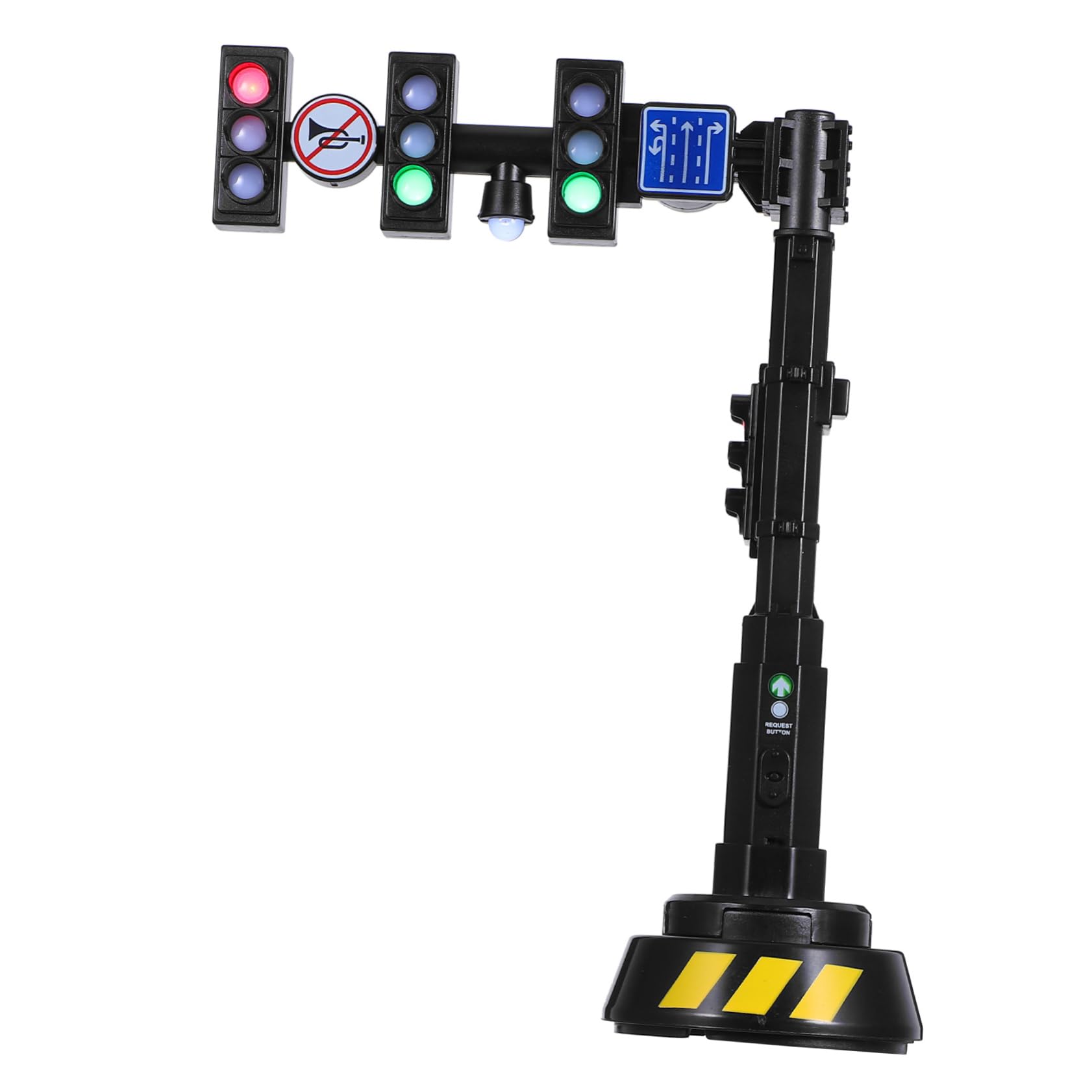 HONMEET Traffic Light with Lights Sounds Simulation Signal Model for Early Education Role Play for Home Learning Scene Decor Traffic Light for Games
