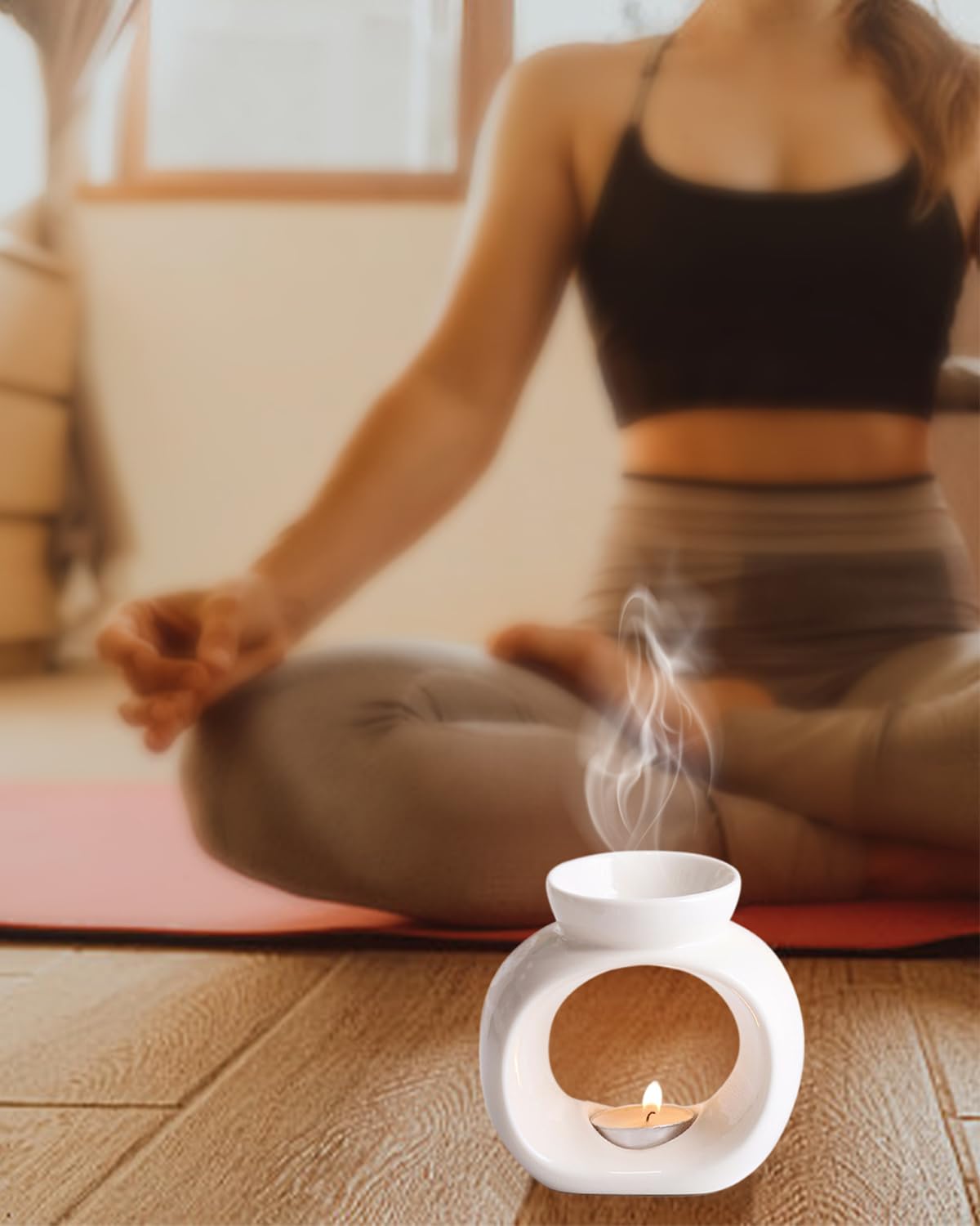Quemadores de Aceites Esenciales y Velas, Para Ceras Aromáticas, Esencias, Crema Catalana y Azúcar, La Chimenea Quemador de Cera y el Cauldron Colgante para una Experiencia Aromática Única