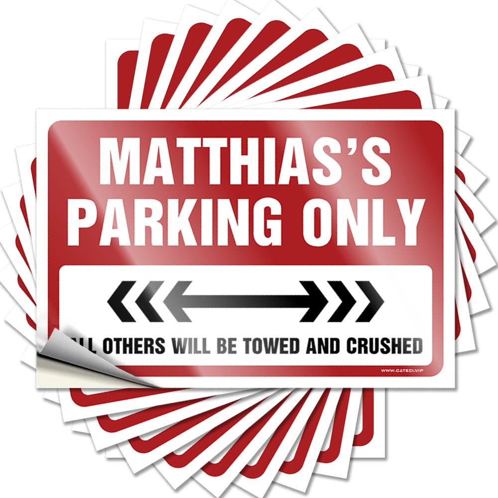 Southern Lettering Sticker Aesthetic Decals, Funny Room Decor Cute Pattern Design for Earth Notebook | Laptop Removable Vinyl Matthias's Parking Only(12X18CM)