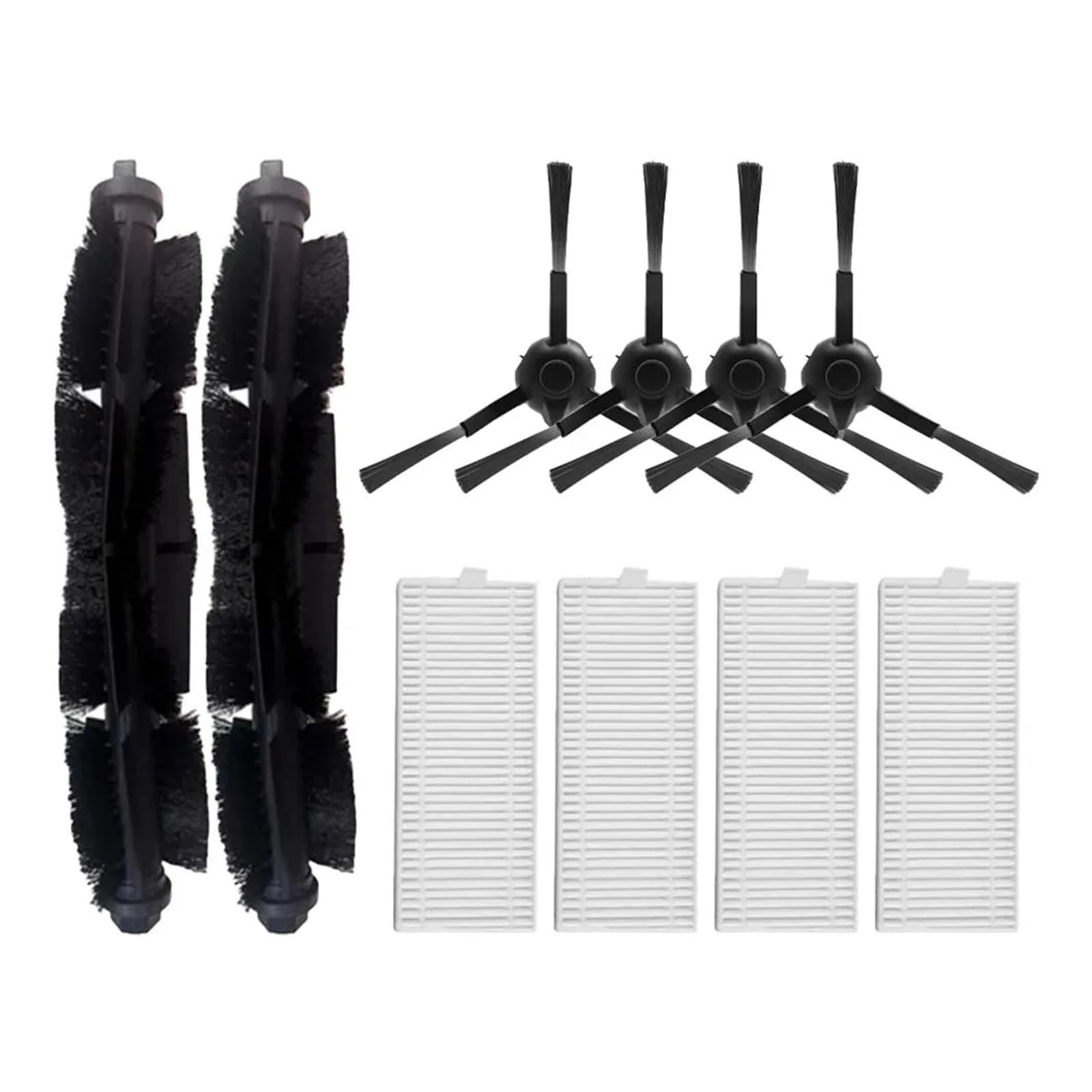 Kicici Compatible With TP-Link Tapo RV10 Plus Robot Vacuums Roller Main Side Brush Hepa Filter Spare Part Accessory(Set I)