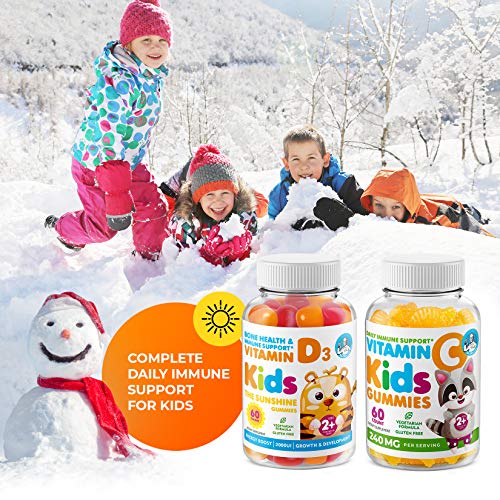 Vitamin C Gummies 120 Count For Kids & Adults 240 Mg And Magnesium 200 Mg Gummies - Immune Support Low-Sugar Chewable Gummy Vitamins For Toddlers With Magnesium Calm Chews For Kids & Adults Sugar-Free #TOP5