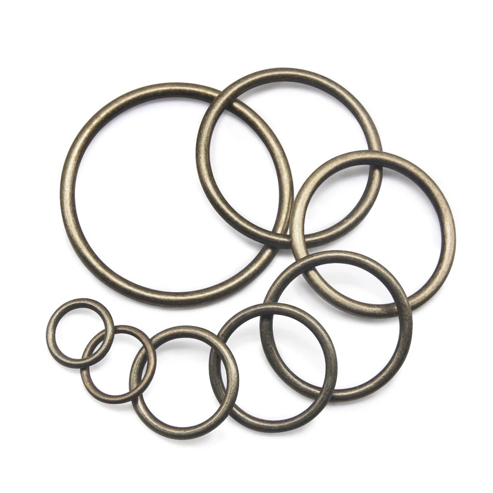 20 Pezzi/Lotto 20 mm/25 mm/30 mm Nero Bronzo Oro Argento Cerchio Anello di Collegamento in Lega di Metallo Scarpe Borse Fibbie for Cinture Accessori Fai da Te(Gold 704,50mm)