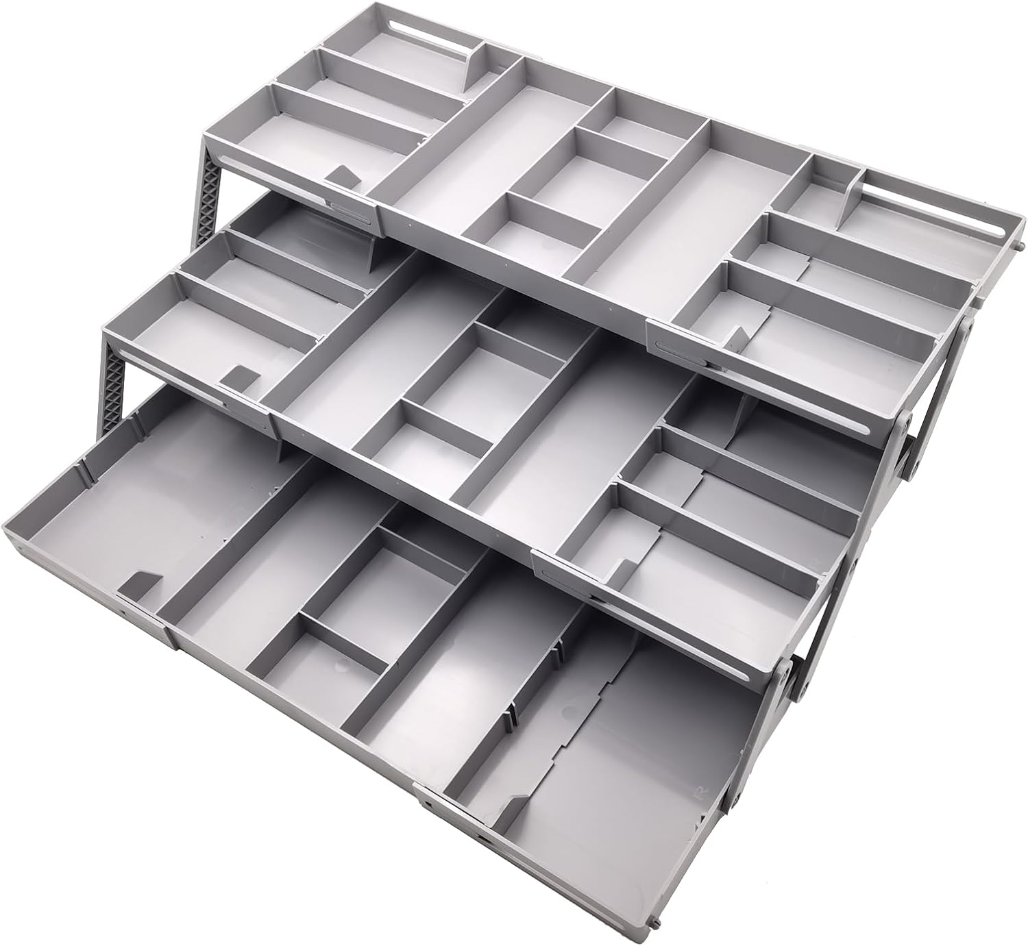 3 Tier Foldable Expandable Smart Drawer Organizer ， Multi