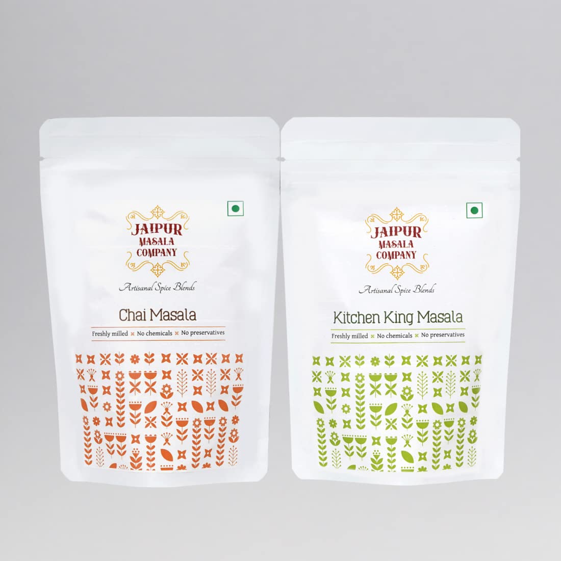 Jaipur Masala Company|Combo Pack-Kitchen King Masala & Chai Masala Powder|Home-Made, 100% Natural, Preservatives & Chemical Free|100 Gm Each