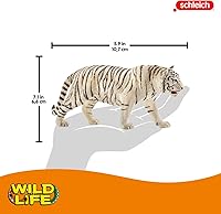 Vista 2 de Schleich Wild Life - Figura realista de tigre blanco – Juguete auténtico y altamente detallado, duradero para la educación y el juego divertido