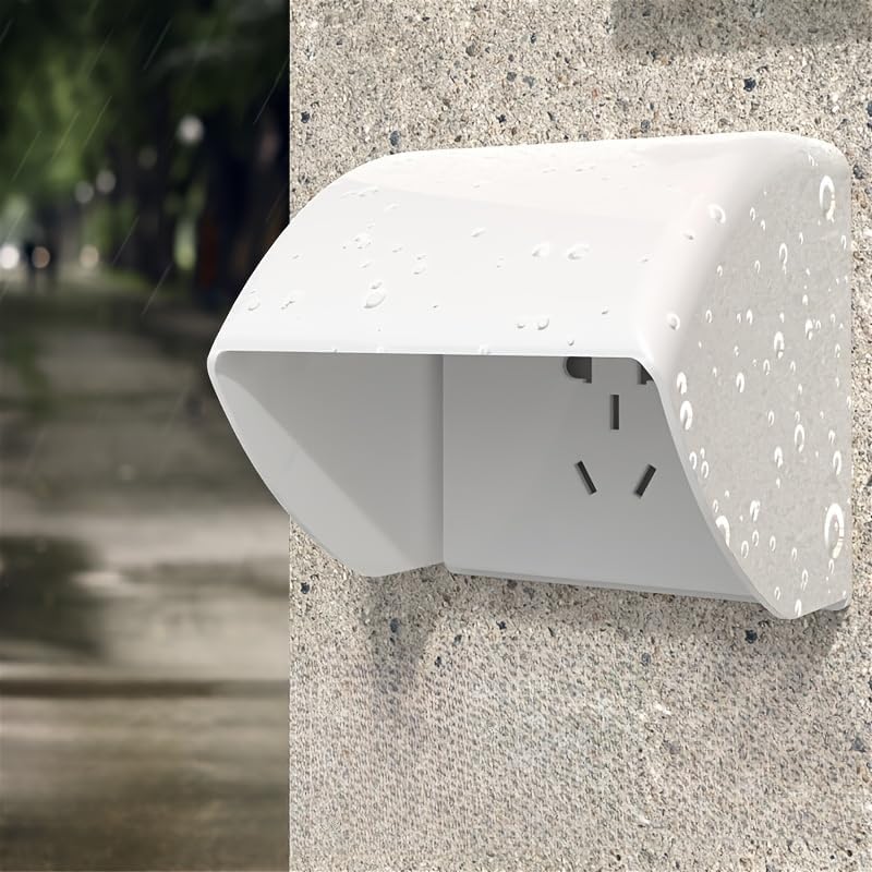 1pc, Outdoor Electrical Socket Cover, Made of PC Plastic, Protective Casing for Outdoor Socket Safety (white)