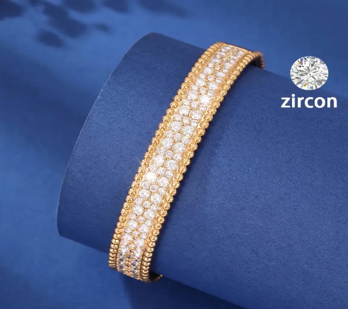 14K Bangle Bracelet with Sparkling Cubic Zirconia – Elegant Single Bangle for Women - Image 6