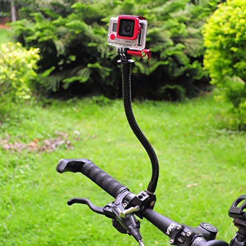 Flex Metal Hose Action Camera Gooseneck Clamp Mount Holder Compatible with Canon Nikon Waterproof Motion Sports Camcorder GoPro Jaws Hero 8 7 6 5 4 Session Sony X3000 X1000 Yi DJI OSMO Action Akaso