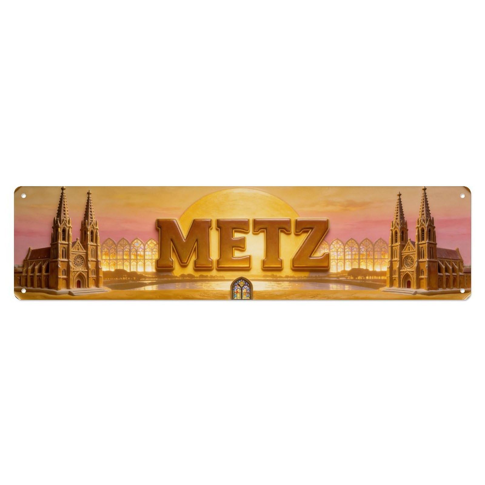 Okahys 4X16inch(10X40cm) Metz France Retro Metal Tin Sign