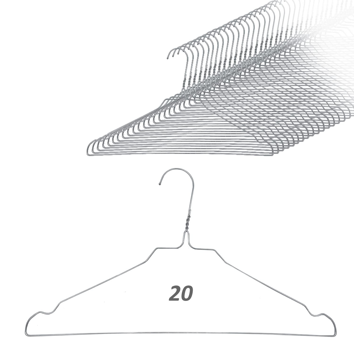 30x Grucce Appendiabiti per Armadio, Set Stampelle per Pantaloni