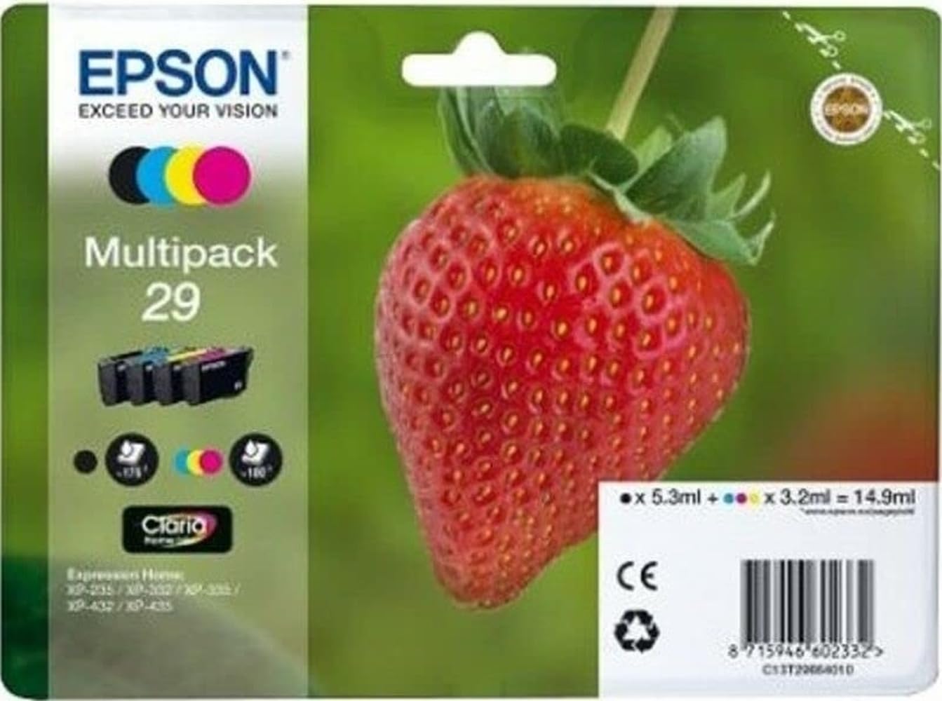 Epson 29 Ink Cartridge Strawberry Cyan 29 Brand New And Sealed Exp Feb, 2020