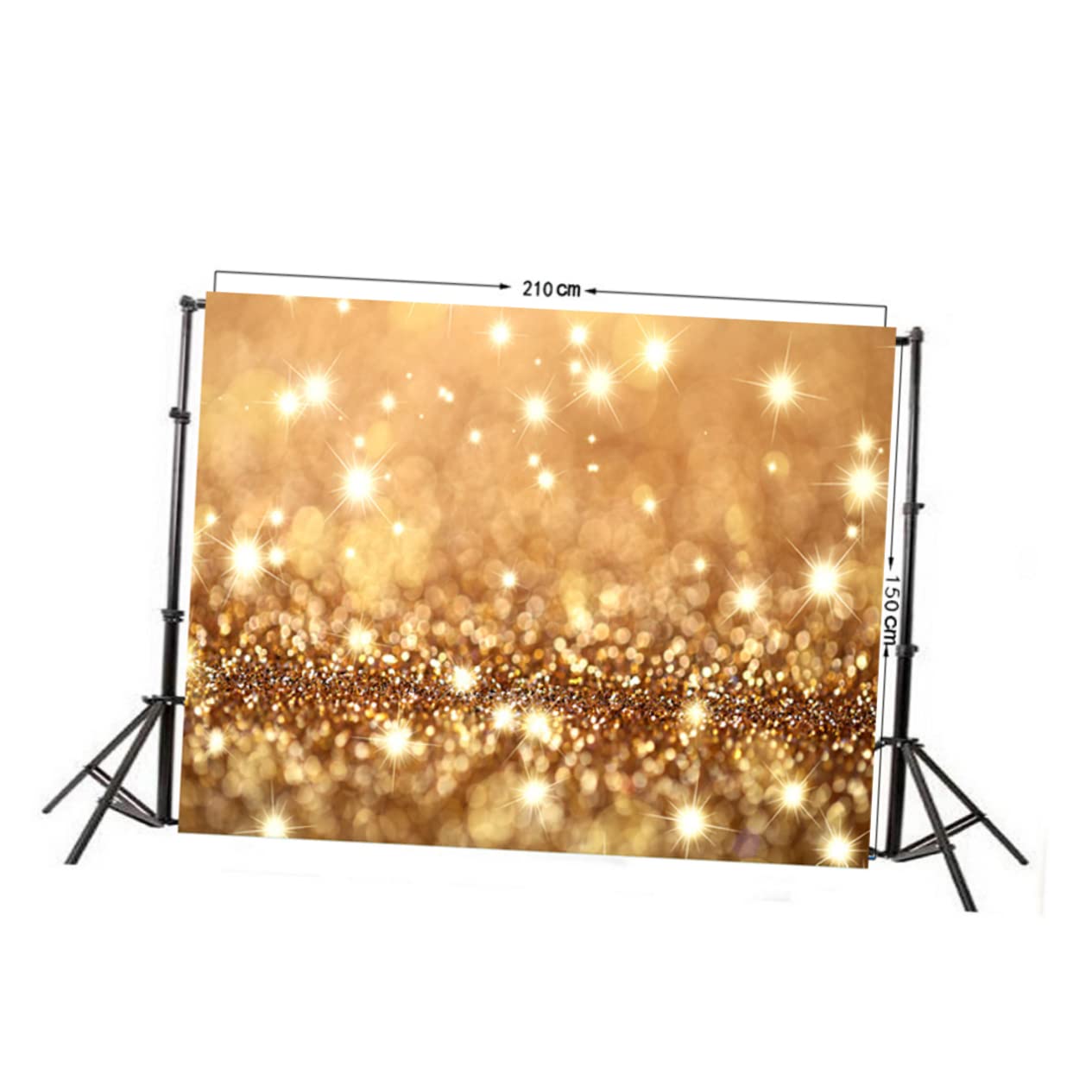 Fondale Fotografico Professionale 150x210 Cm Oro in Etilene Propilene | 1 Pezzo, Uso per Party e Shooting, Tocco Confortevole, Adatto ad Amatori e Professionisti