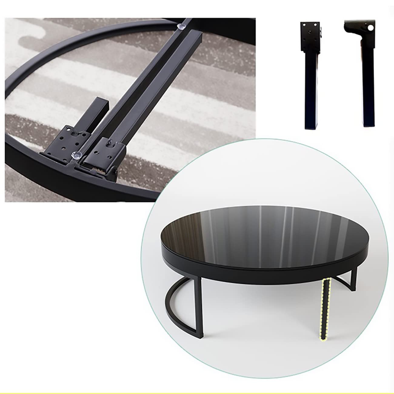 Patas para Somier Plegables, Set de 4 Patas De Muebles Piernas para Muebles Pies para Muebles Plegables Elevador de Muebles para Sofá TV Armario Cama Mesa de Comedor(Size:55cm)