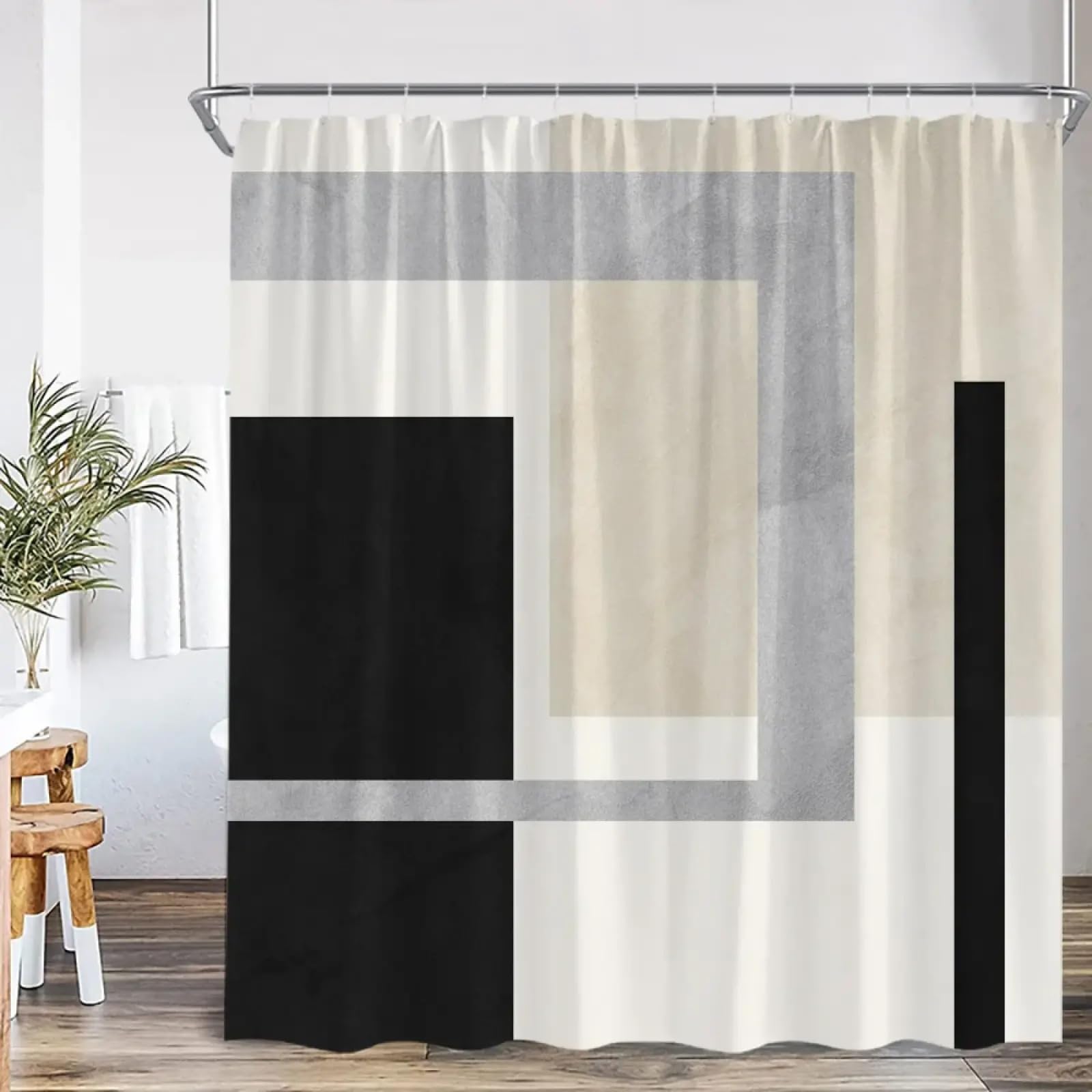 Rideau de douche nordique pour réveiller la décoration de salle de bain moderne