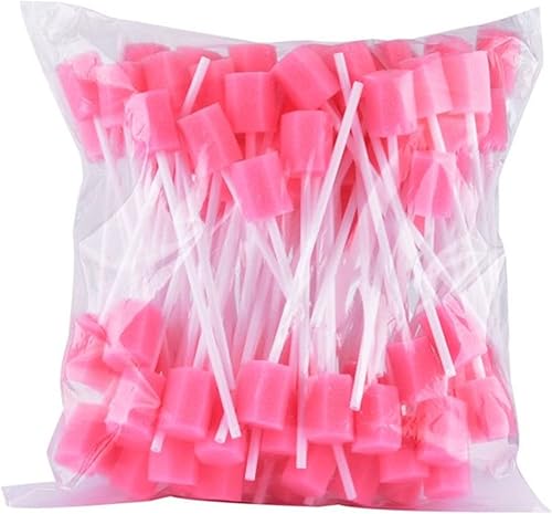 Miniatura 4 de Hisopos orales sin amenazas, esponjas dentales portátiles desechables para limpieza bucal (100200 piezas) (rosa, 100 unidades)